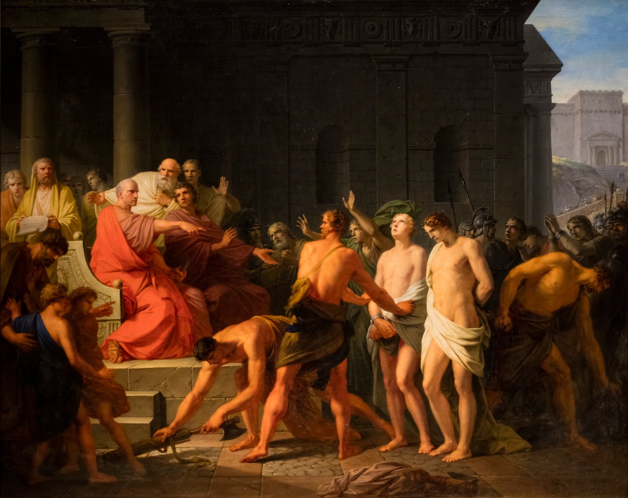 Brutus dömer sina söner till döden av Friedrich Heinrich Fuger