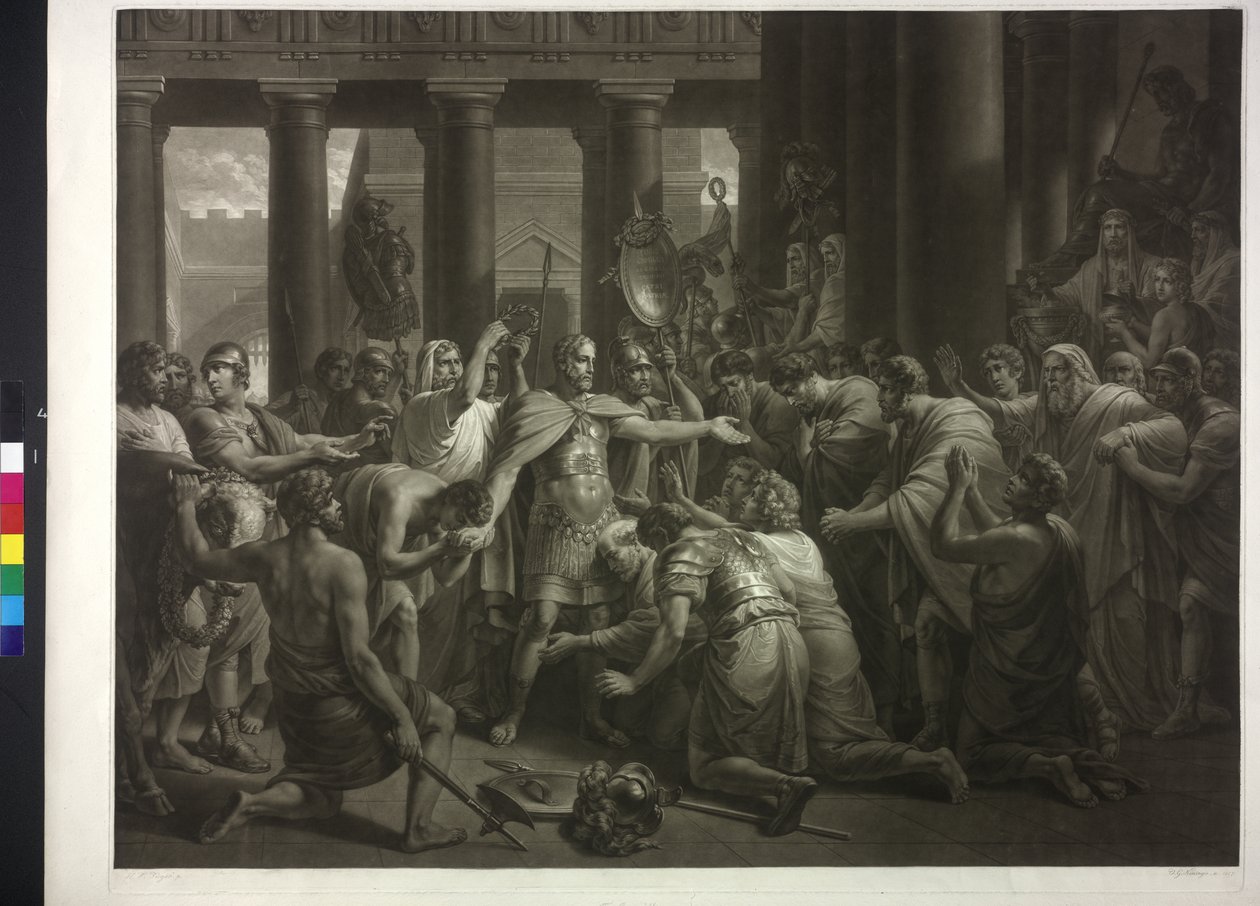 Från den romerska historien (Livy Camillus är till den starka mannen överklagande av Friedrich Heinrich Fuger