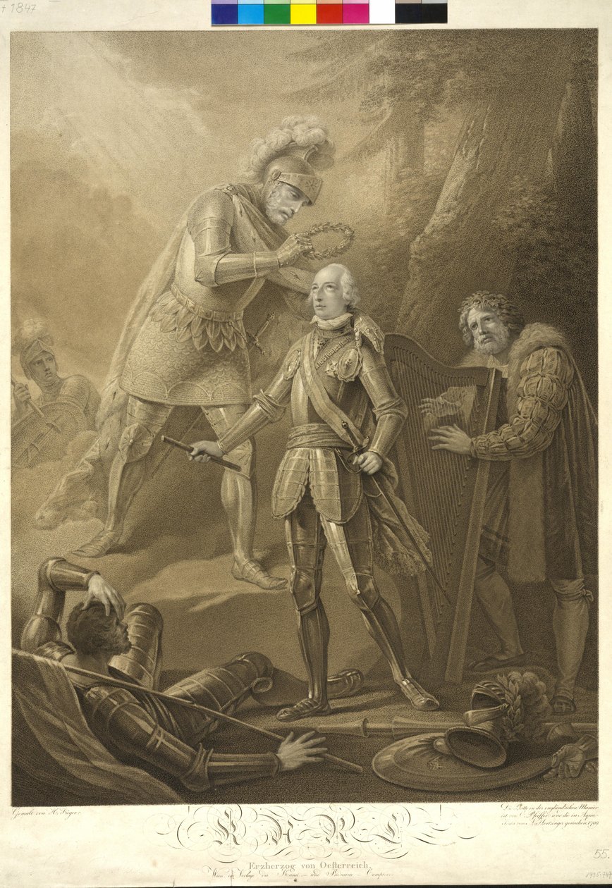 Kung Rudolf I av Habsburg krönte ärkehertig Karl av Friedrich Heinrich Fuger