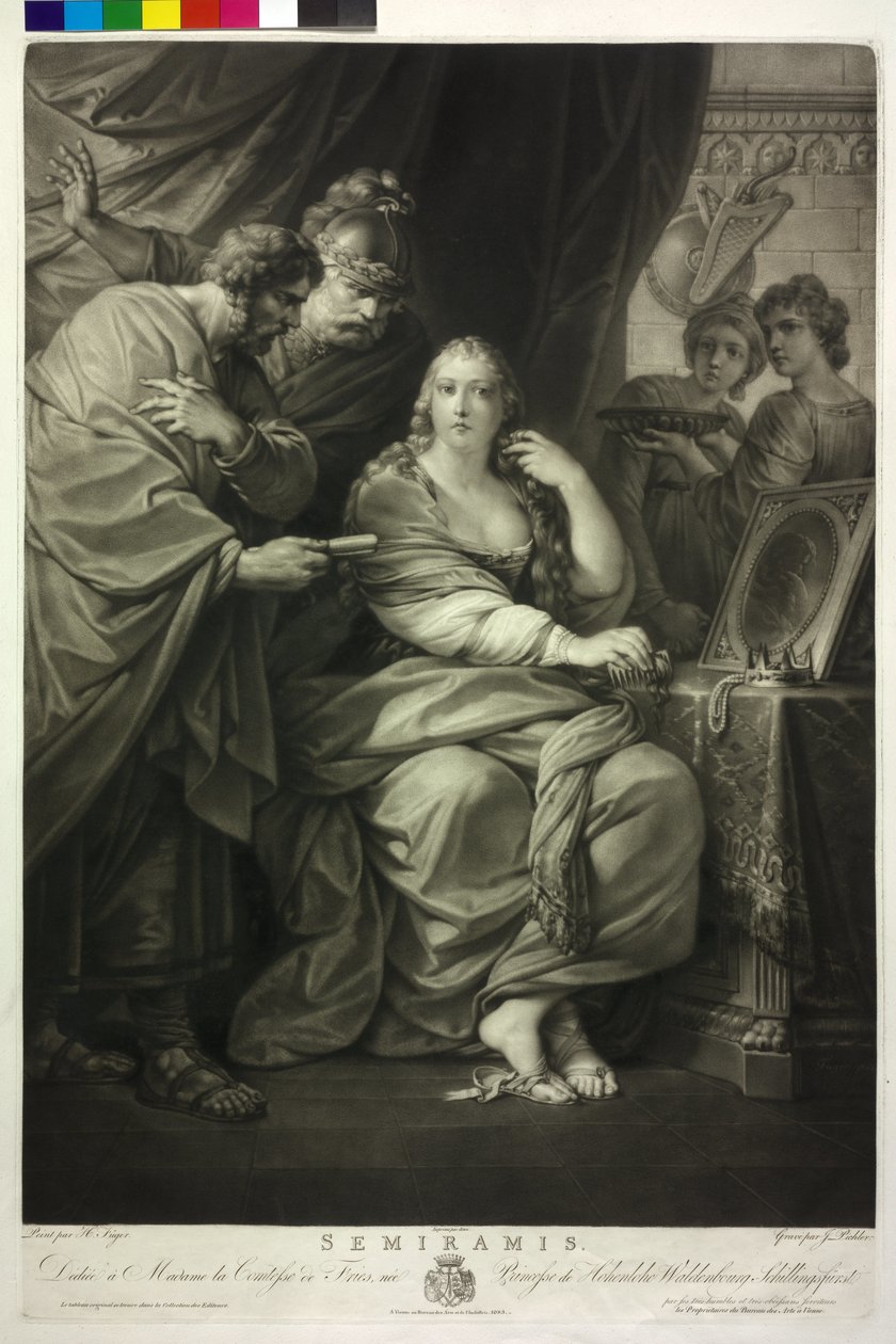 Drottning av Assyrien Semiramis av Friedrich Heinrich Fuger