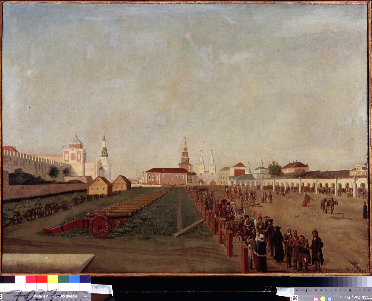 Röda torget i Moskva. Målning av Friedrich Hilferding (1710-1798), olja på duk, ca 1780. Tysk 1700-talskonst. Ryska statens museum, Sankt Petersburg. av Friedrich Hilferding