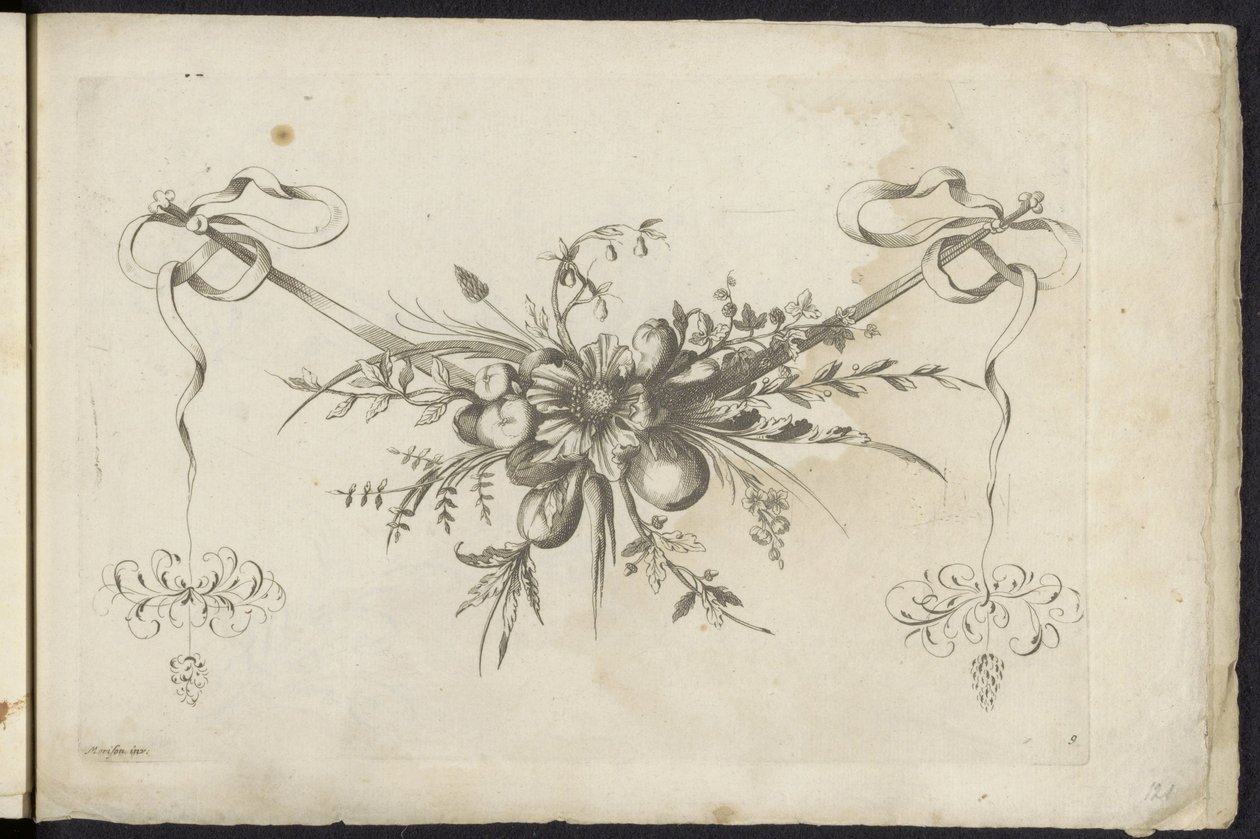 Festoen van vruchten, bladeren och bloemen Olika nya festonger av blommor och frukter (serietitel) av Friedrich Jacob Morisson