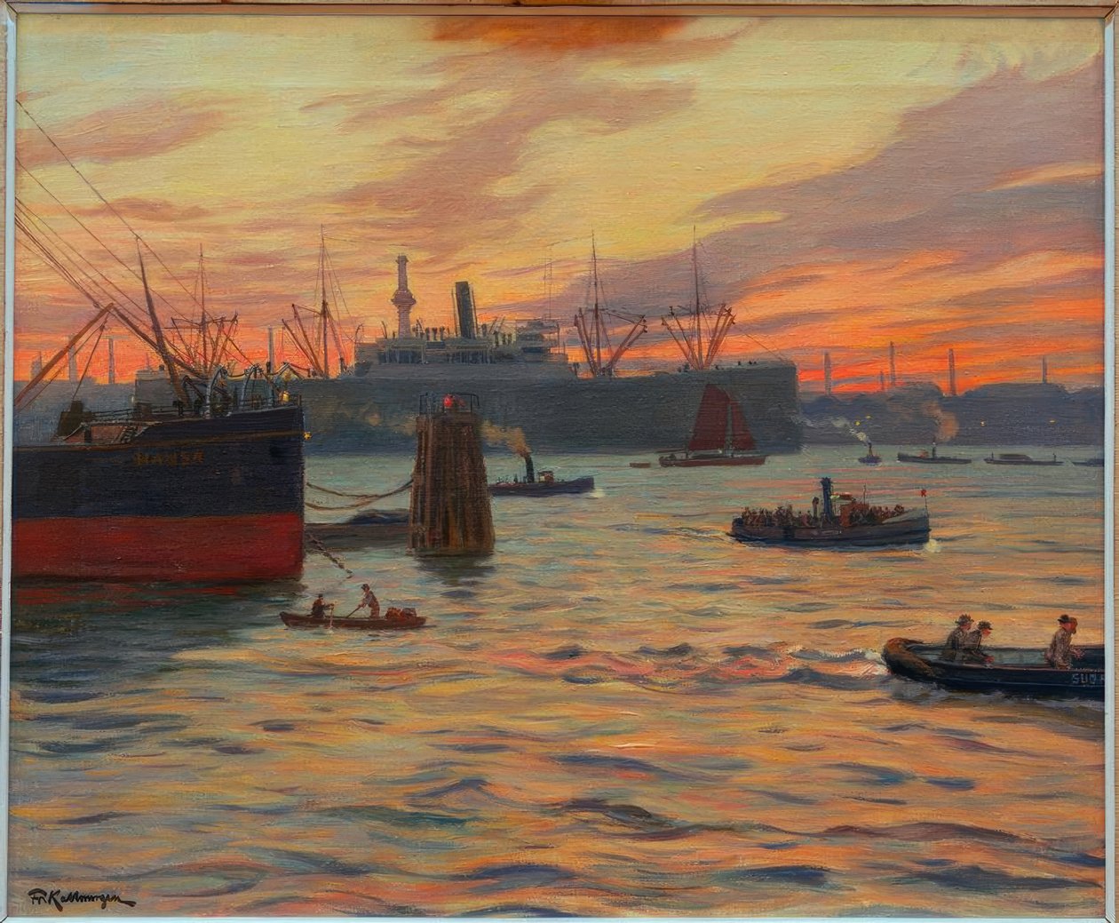 Hamburgs hamn av Friedrich Kallmorgen