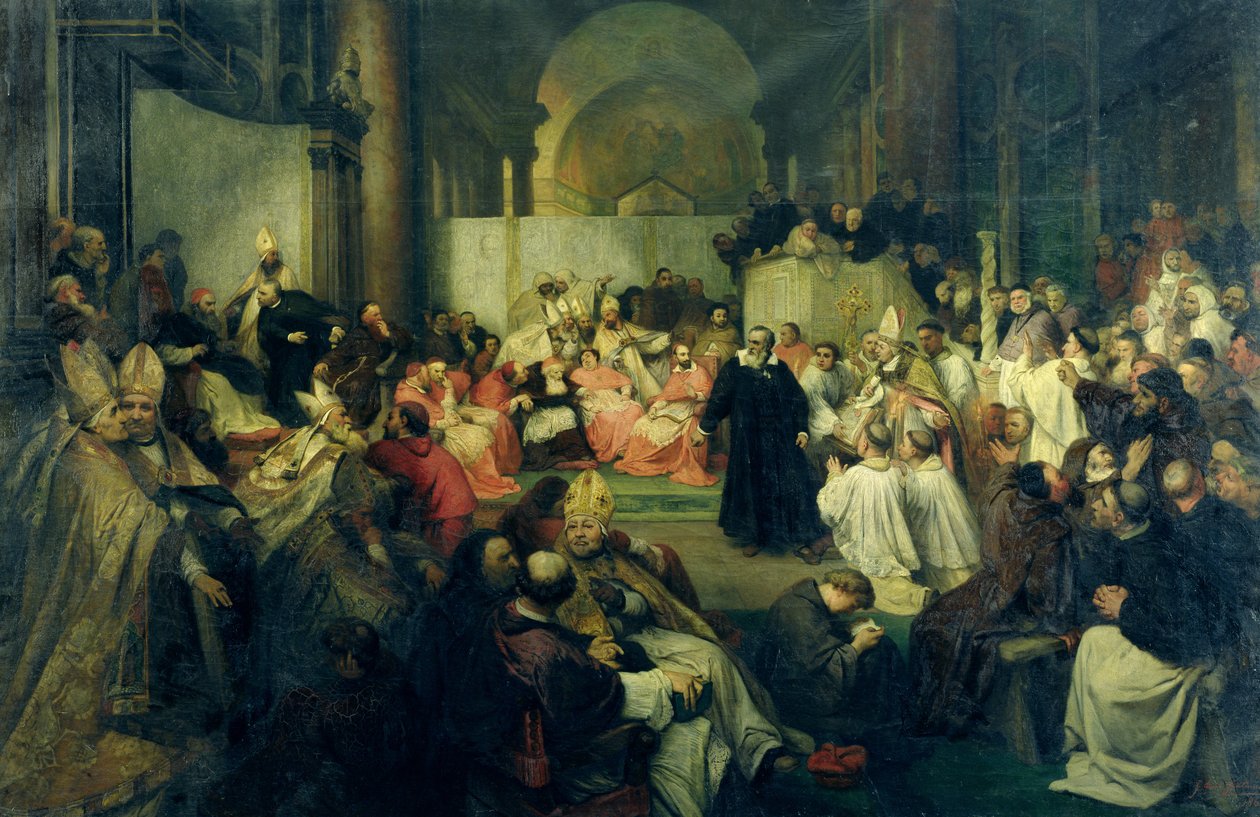 Galilei inför rådet, 1861 av Friedrich Karl Hausmann