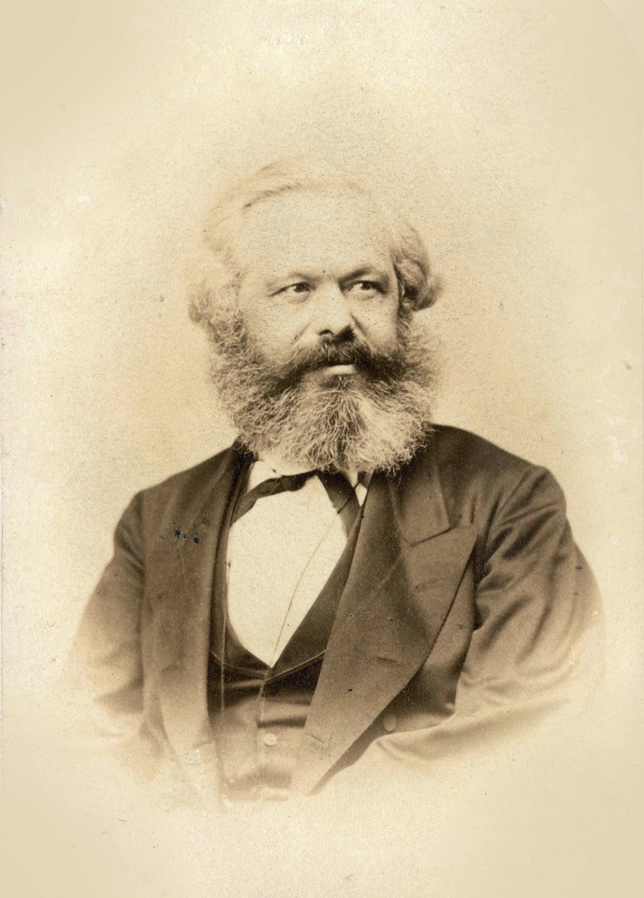 Porträtt av Karl Marx (1818-1883), av Wunder, Friedrich Karl (1815-1893). Albumin foto av Friedrich Karl Wunder