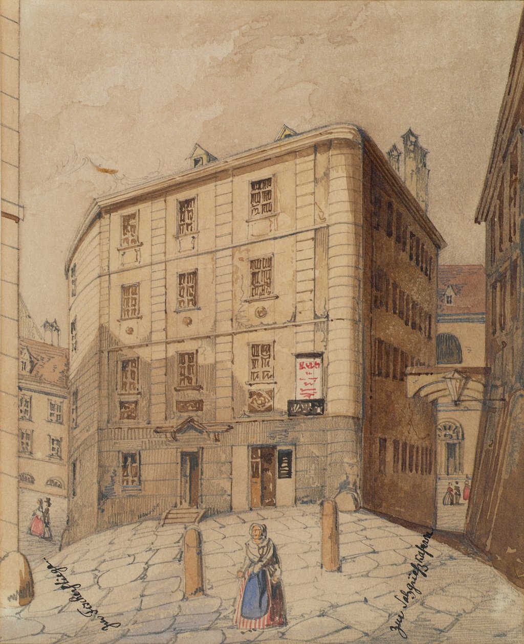 Vägen till Fischerstiege eller till Salzgries baracker i Wien av Friedrich Leibold