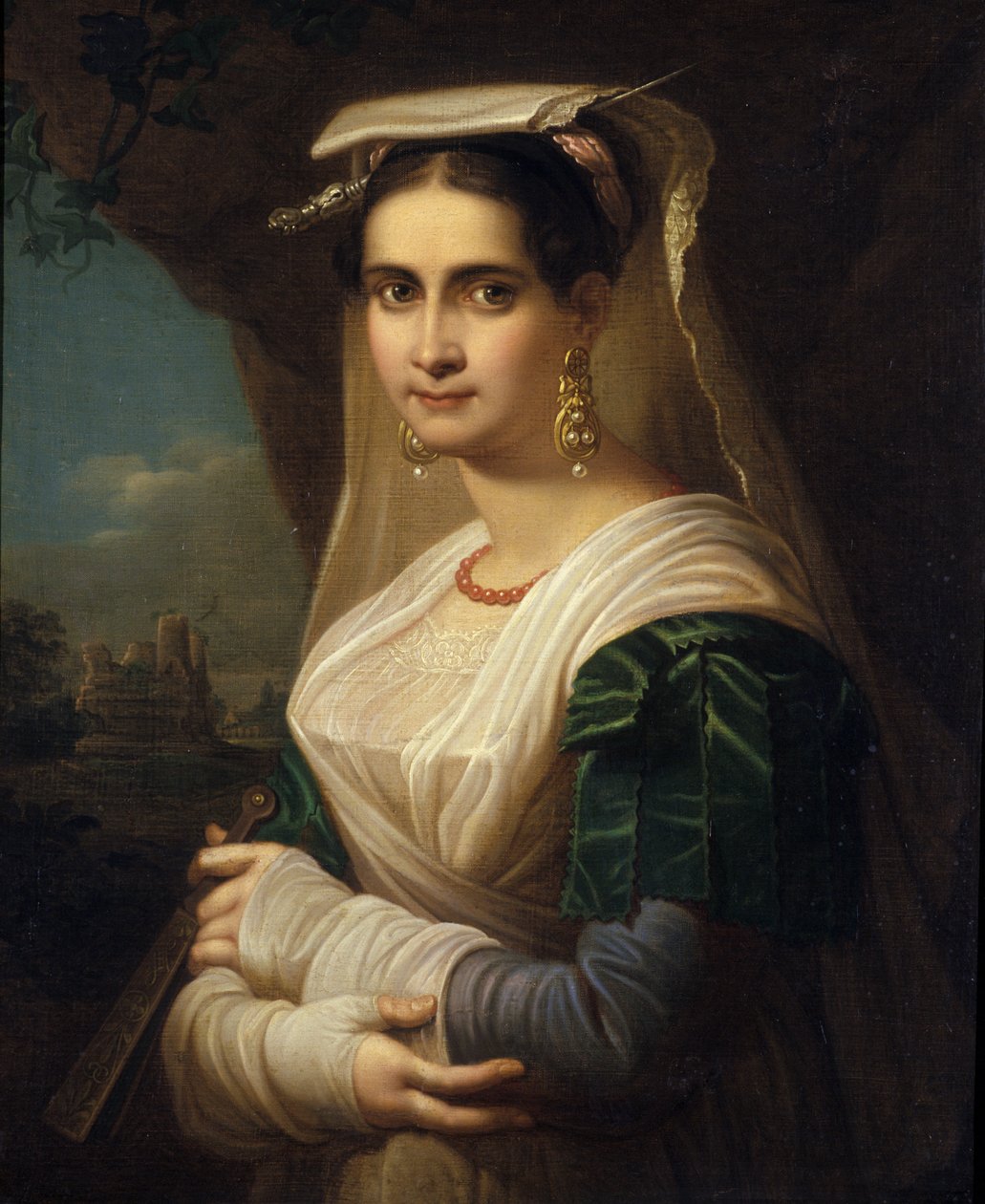 Landskvinna från Albano, 1818 av Friedrich Ludwig Theodor Doell