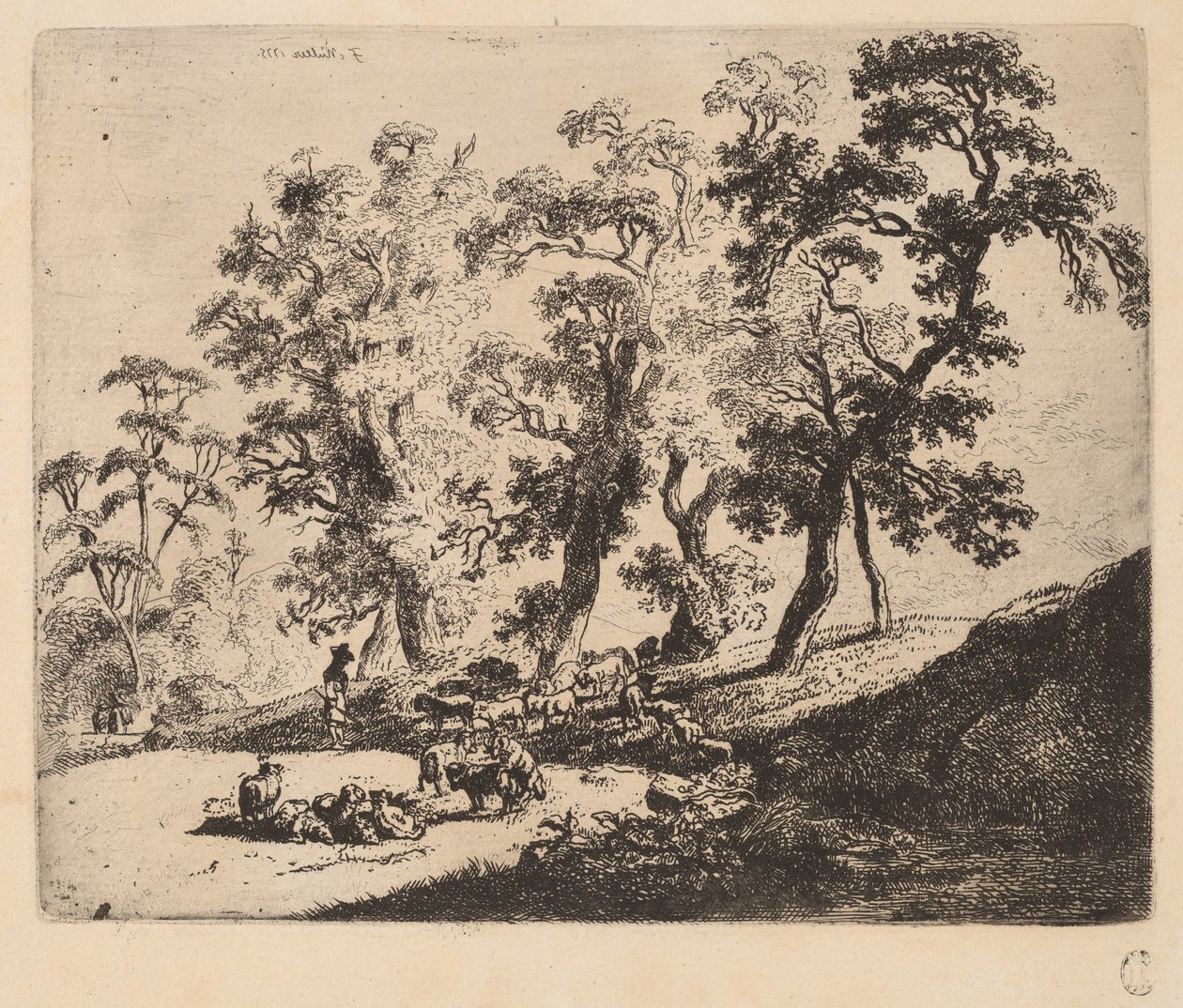 Landskap med herdar av Friedrich Müller