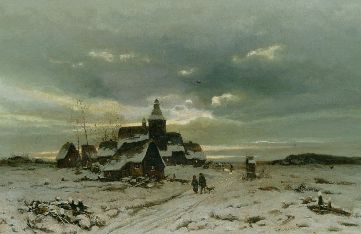 En by i snön av Friedrich Nicolai Joseph Heydendahl