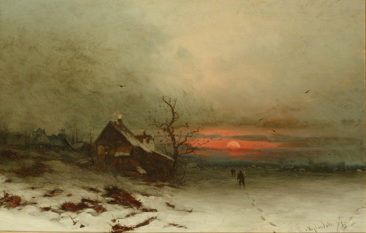 Återvänder hem i solnedgången av Friedrich Nicolai Joseph Heydendahl