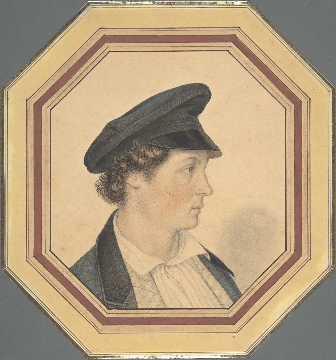 Porträtt av Julius Olivier, konstnärens son, 1846. av Friedrich Olivier