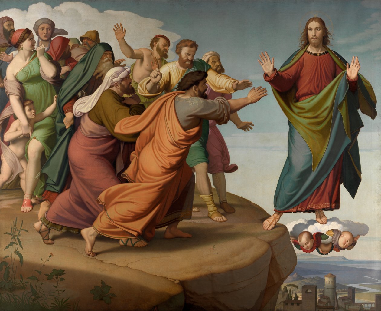 Kristus flyr undan fariséerna av Friedrich Overbeck