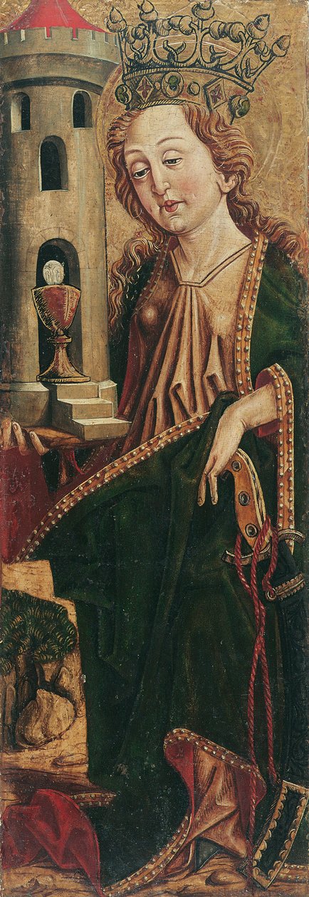 St. Barbara (inuti) och St. Cassian (utanför) av Friedrich Pacher (Umkreis)