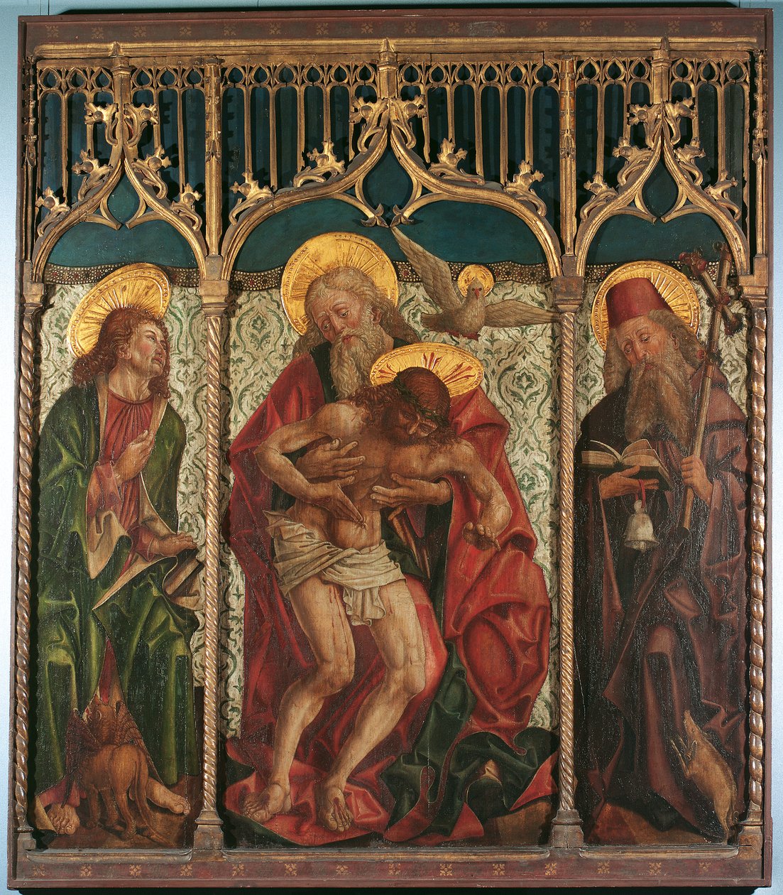Heliga treenigheten mellan St. Mark och Antony Hermitage av Friedrich Pacher