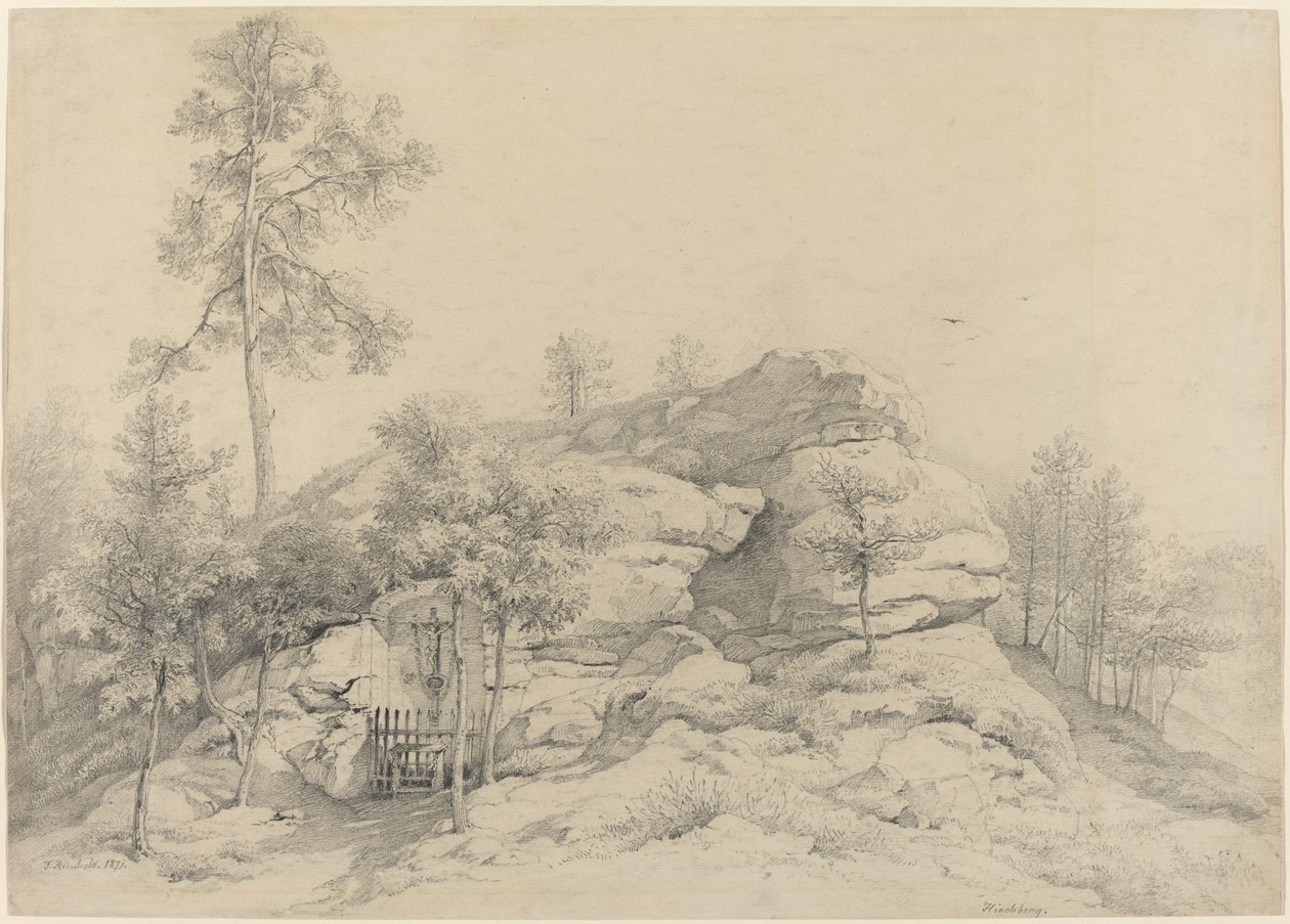 A Wayside Shrine huggen in i en Rocky Tor av Friedrich Philipp Reinhold