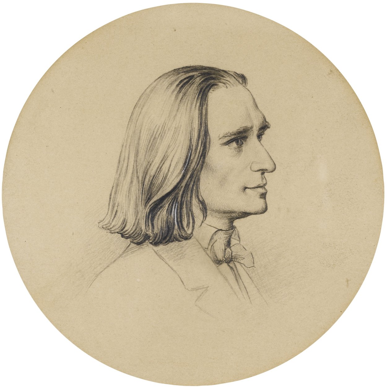 Porträtt av kompositören Franz Liszt 1811-1886 av Friedrich Preller the Elder