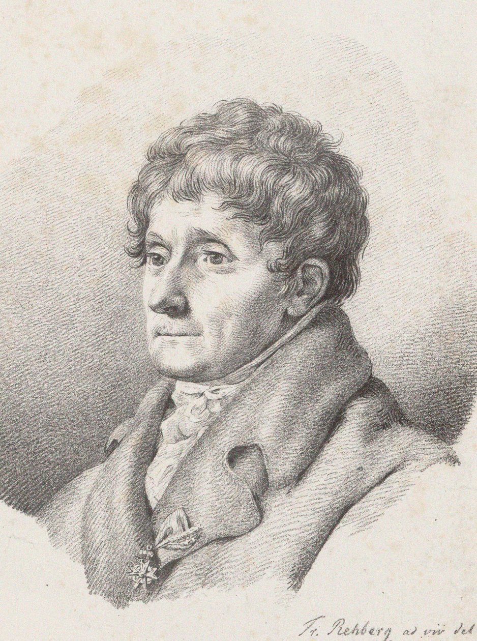 Porträtt av kompositören Antonio Salieri 1750-1825, 1821. av Friedrich Rehberg