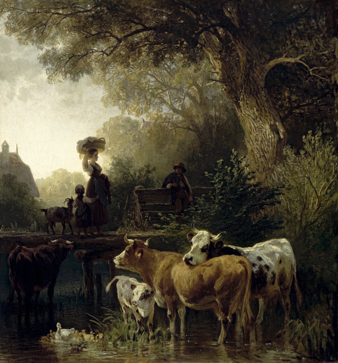 tvättare vid bäcken av Friedrich Voltz