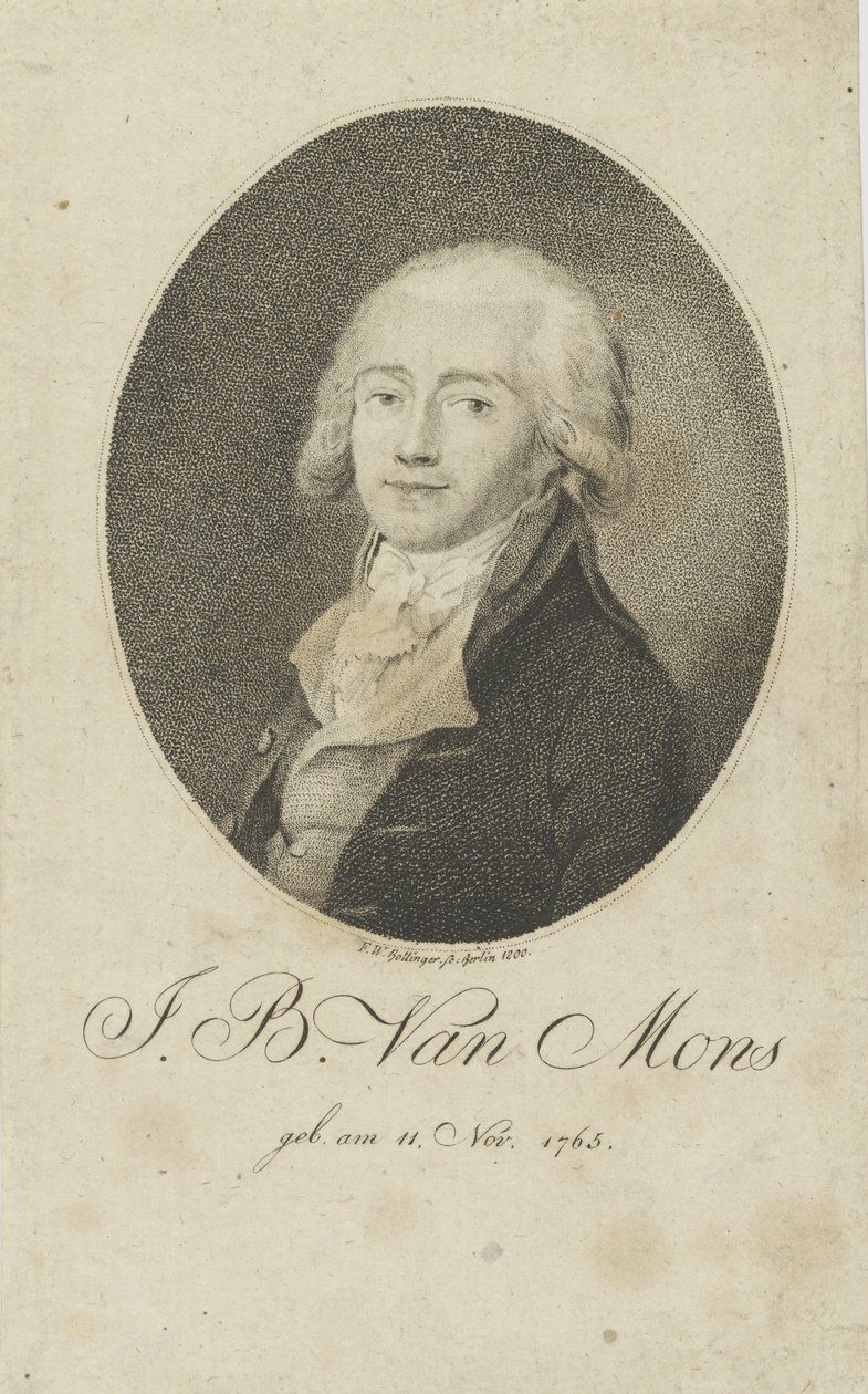 Porträtt av Jean-Baptiste Van Mons 1765-1842, 1800. av Friedrich Wilhelm Bollinger