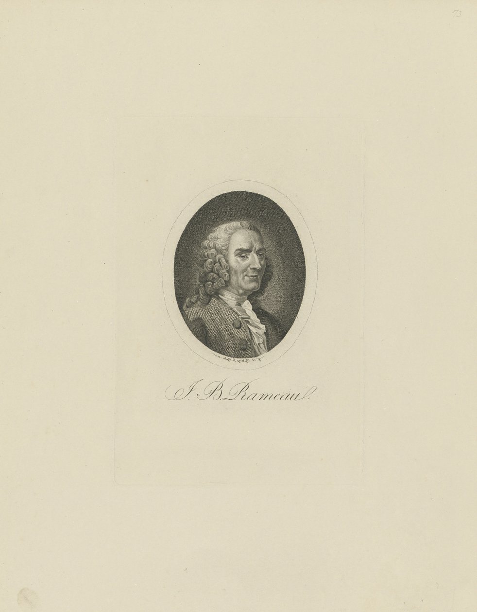Porträtt av kompositören Jean-Philippe Rameau 1683-1764, 1802. av Friedrich Wilhelm Bollinger