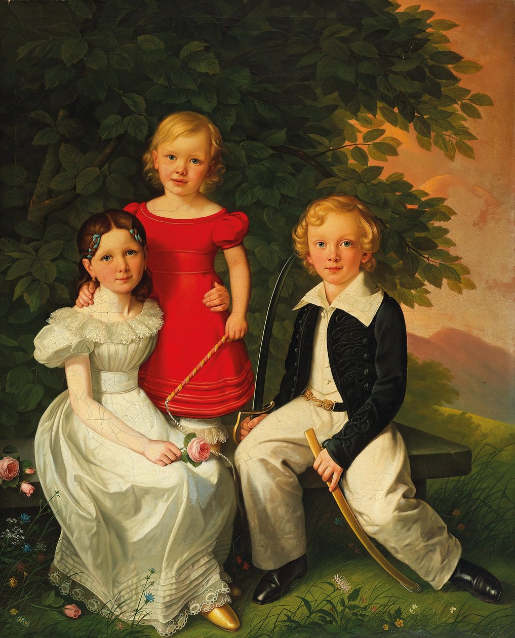 Syskon från köpmansfamiljen Rohde i Berlin av Friedrich Wilhelm Herdt