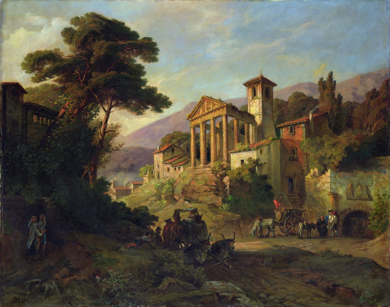 Italienskt landskap, 1871 av Friedrich Wilhelm Mueller