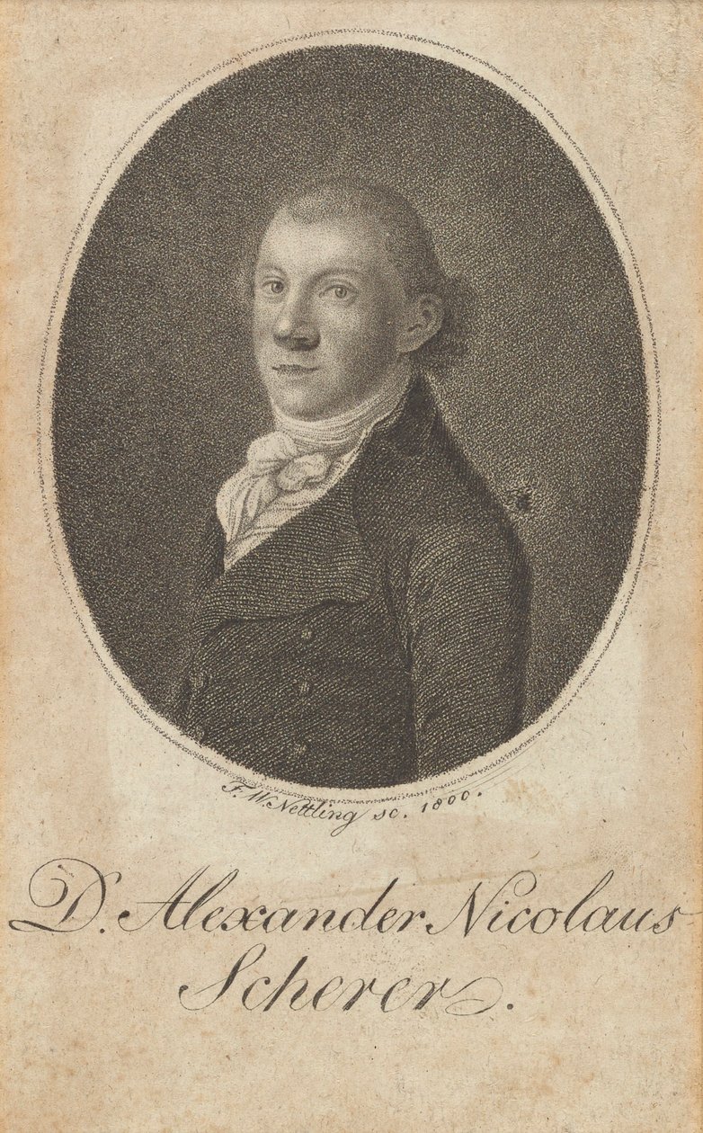 Porträtt av Alexander Nicolaus Scherer 1771-1824, 1800. av Friedrich Wilhelm Nettling