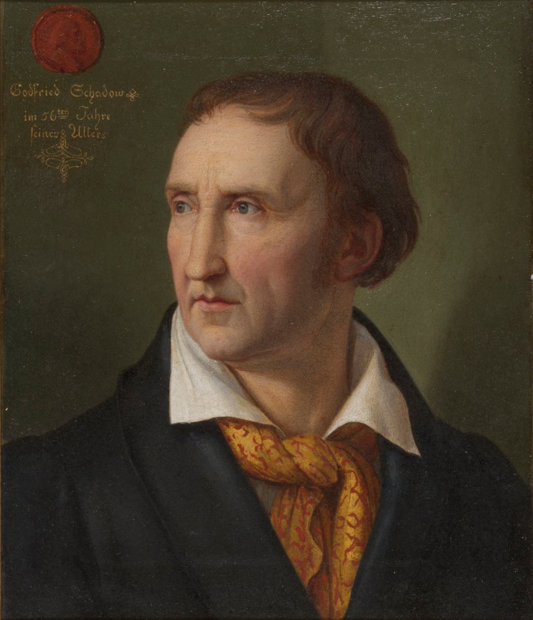 Porträtt av Johann Gottfried Schadow 1764-1850, 1819. av Friedrich Wilhelm von Schadow