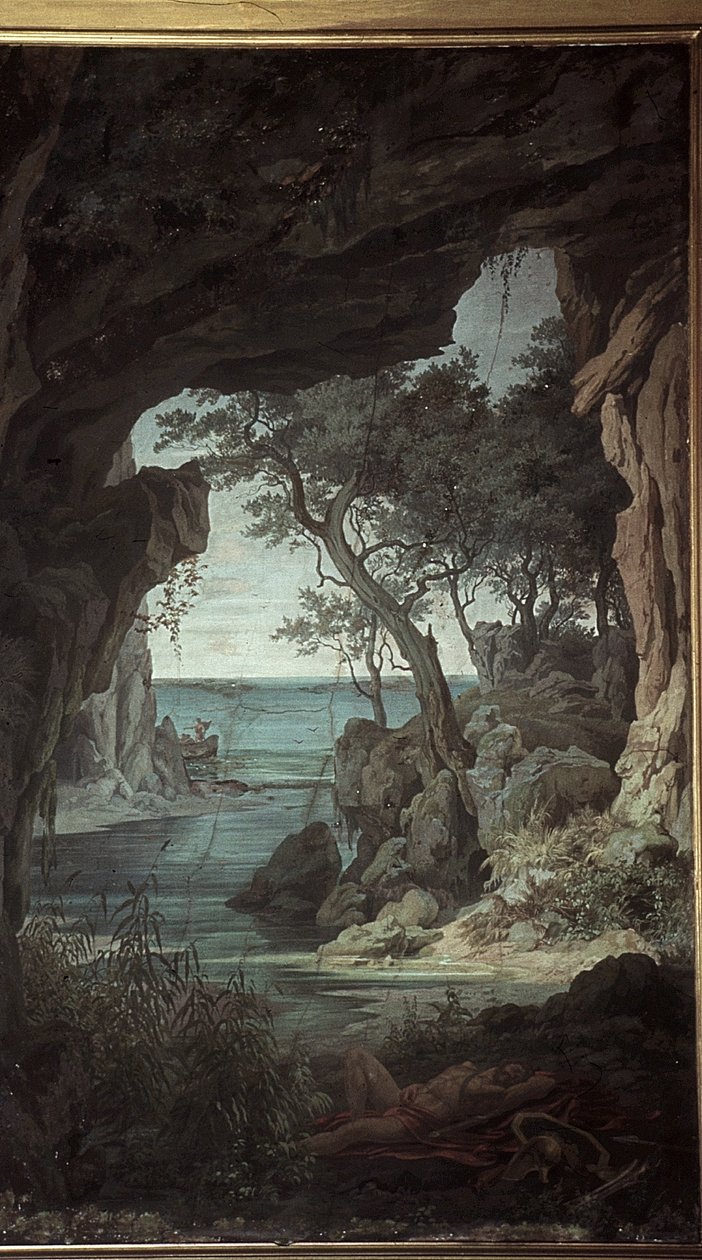 Odysseus ankomst till Ithaca, scener från Odysséen av Friedrich the Elder Preller