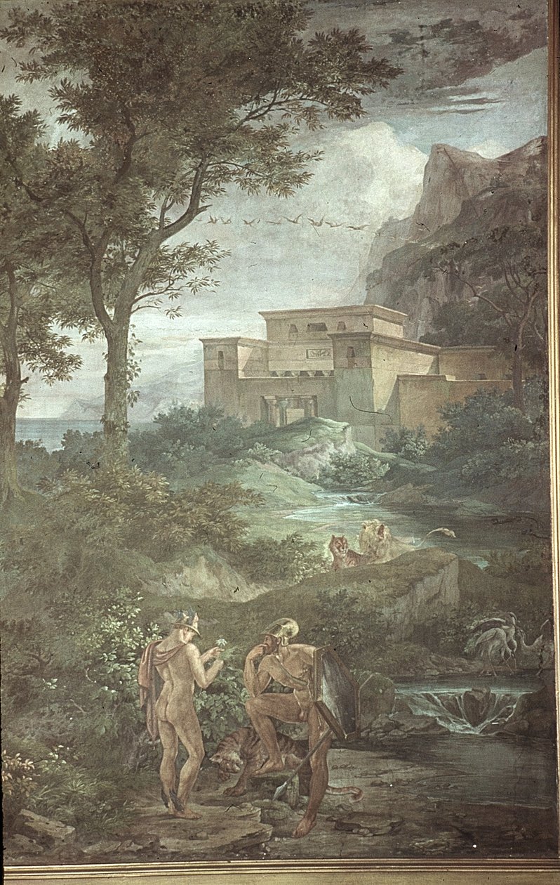 Odysseus på ön Circe, scener från Odysséen av Friedrich the Elder Preller