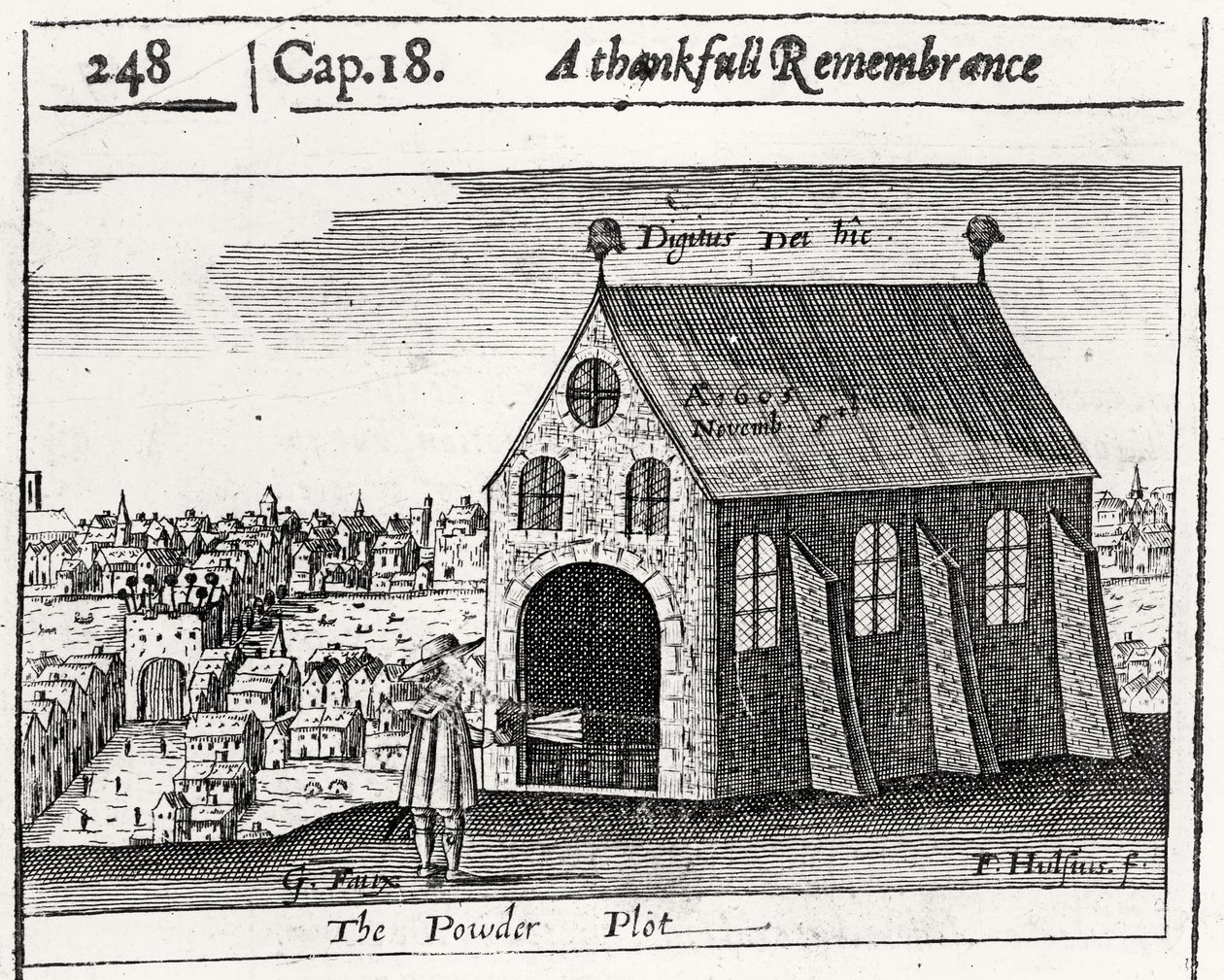 A Thankful Remembrance of the Powder Plot, 5 november 1605 av Friedrich van Hulsen