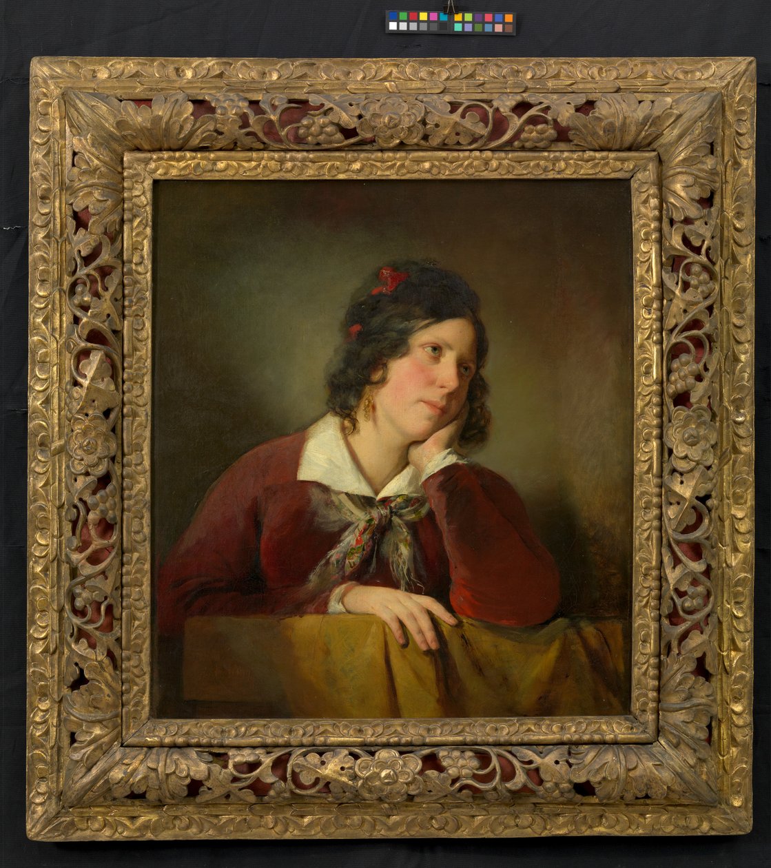 Antonie Amerling med huvudet stött mot handen (konstnärens första hustru) av Friedrich von Amerling