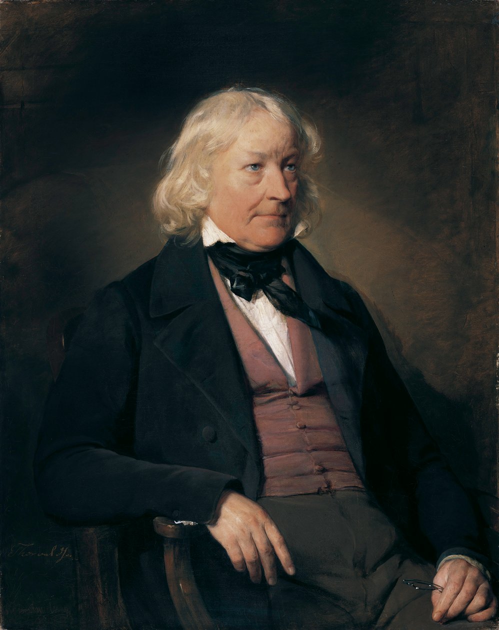 German: Porträt des Bildhauers Bertel Thorvaldsen (1770-1844) av Friedrich von Amerling