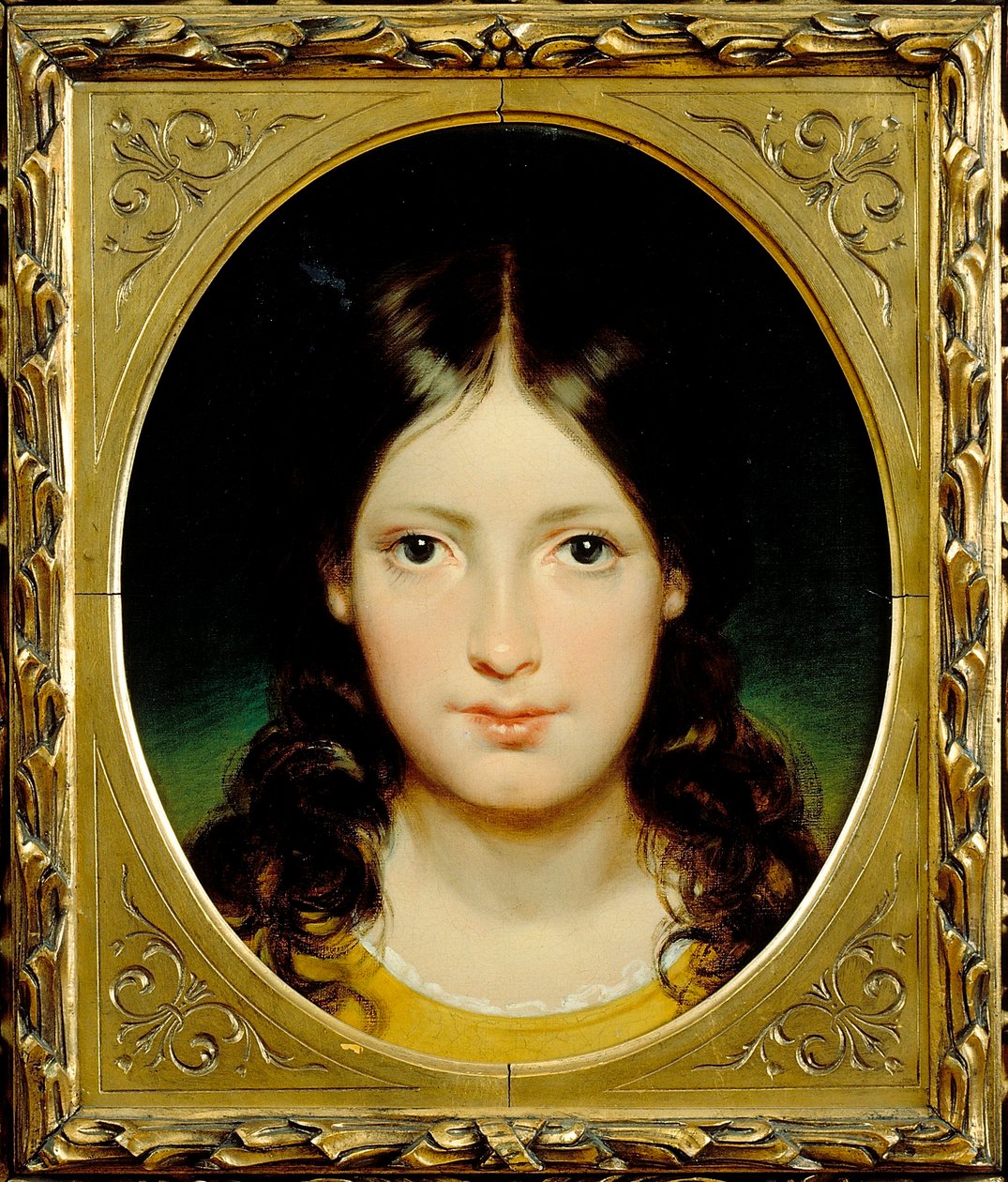 ""Girl"" (Ung flicka) Målning av Friedrich Ritter von Amerling (1803-1887) ca 1838 - Olja på duk Dim 39,5x32,5 cm Moravska galleriet, Brno av Friedrich von Amerling