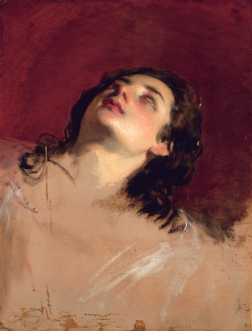 Studie av ett huvud av en kvinna av Friedrich von Amerling
