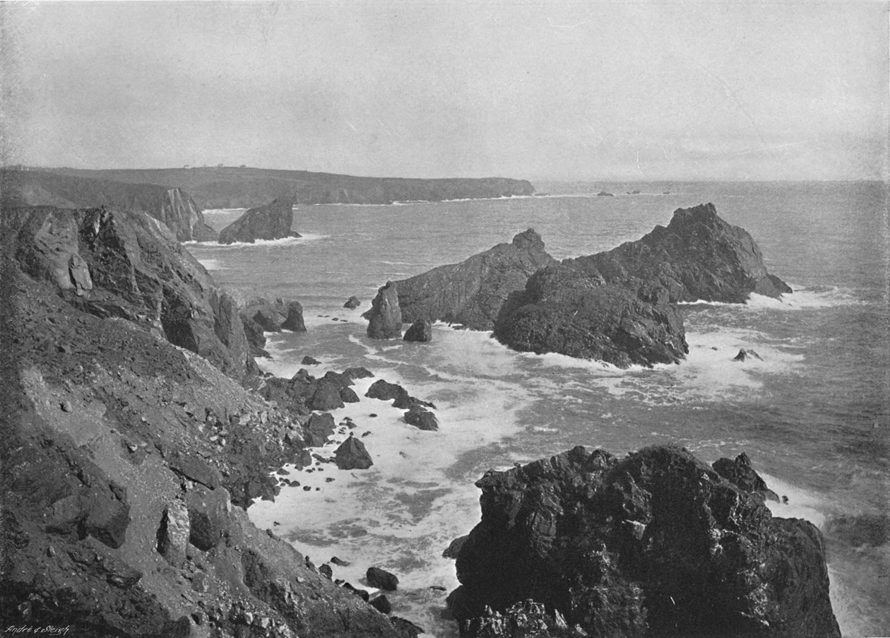 Old Lizard Head och Kynance Cove, c1896 av Frith and Co