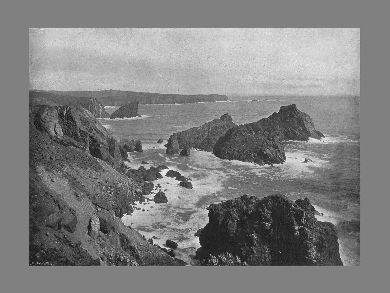 Old Lizard Head och Kynance Cove, c1900 av Frith and Co
