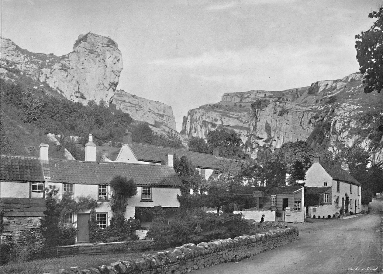 Lejonklippan, Cheddar, c1896 av Frith and Co