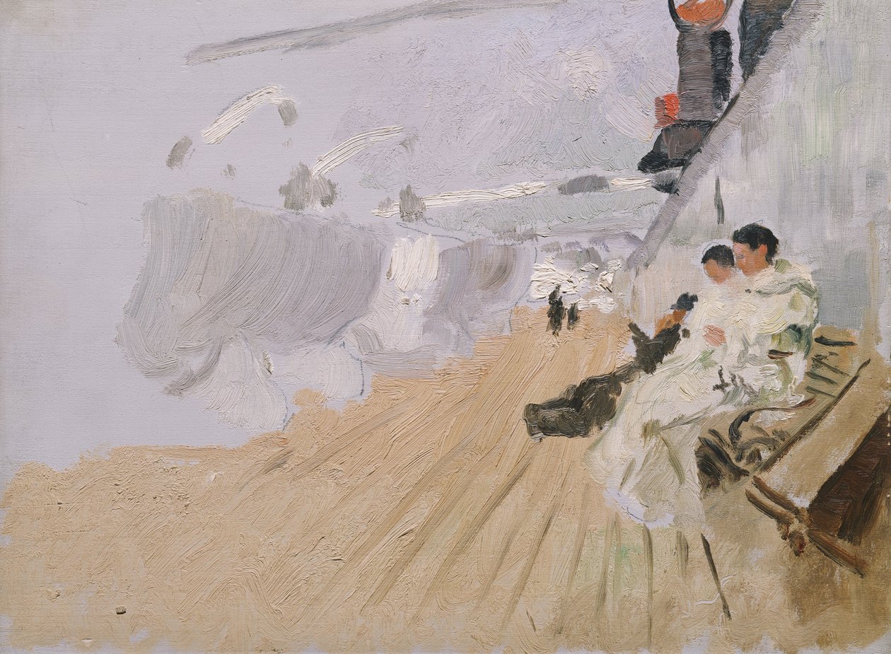 Munkar på däck av Fritz Thaulow
