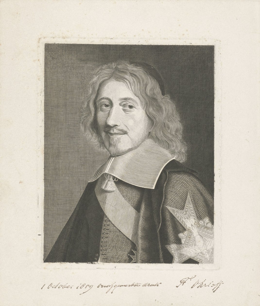 Porträtt av kansler Michel Le Tellier av Frits Ohrloff (signed by artist)