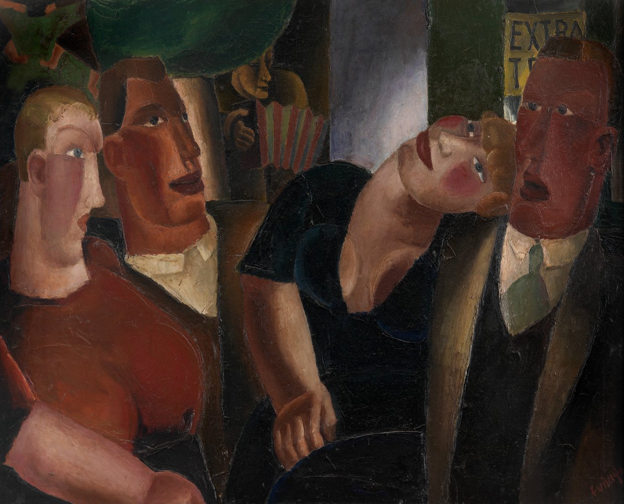 Village Sweethearts (olja på duk) av Frits van den Berghe