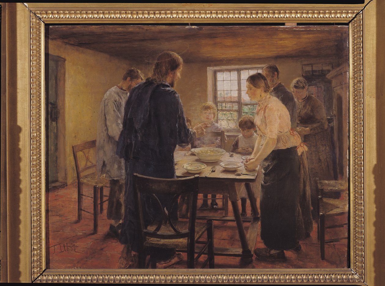 Kristus med bönderna, ca 1887-88 av Fritz von Uhde
