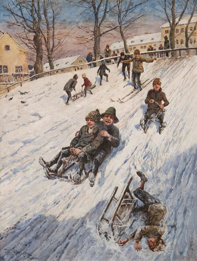 Schlittenfahrtn av Fritz Bergen