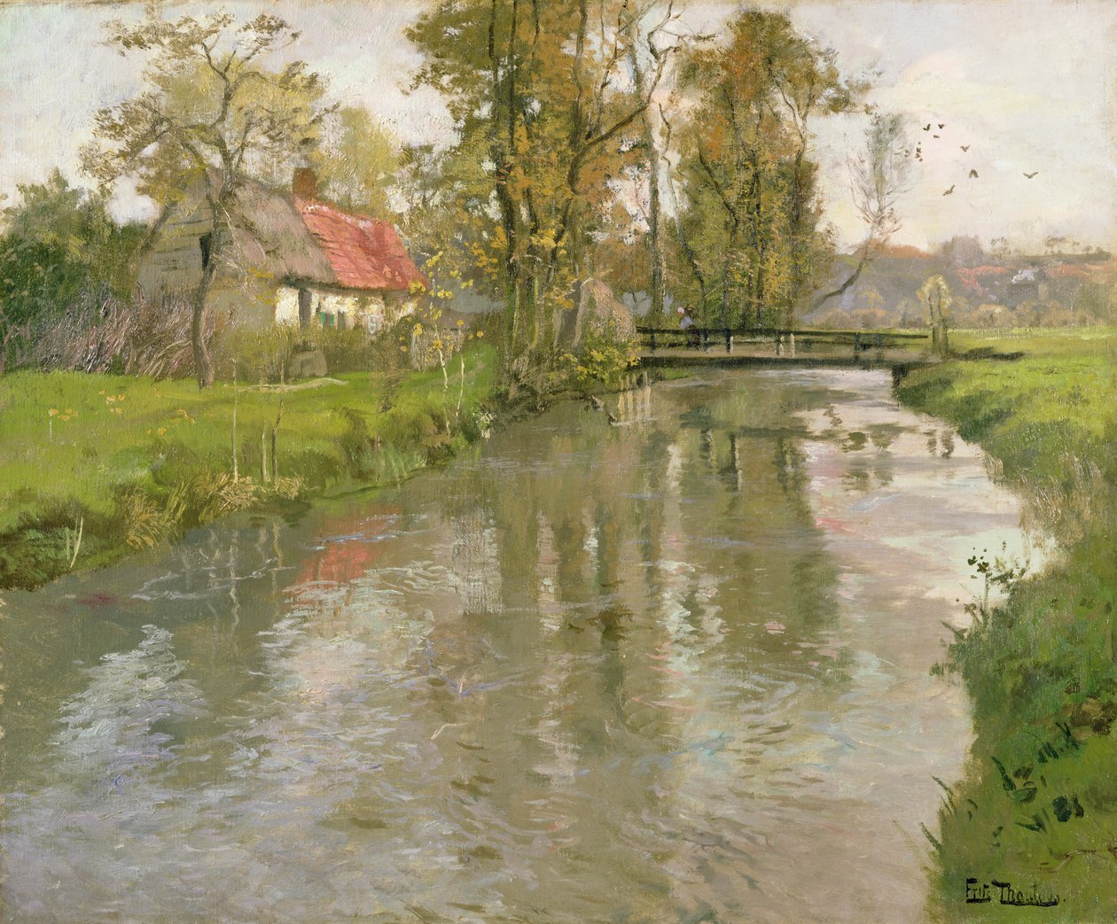 Flodlandskap, c.1897 av Frits Thaulow