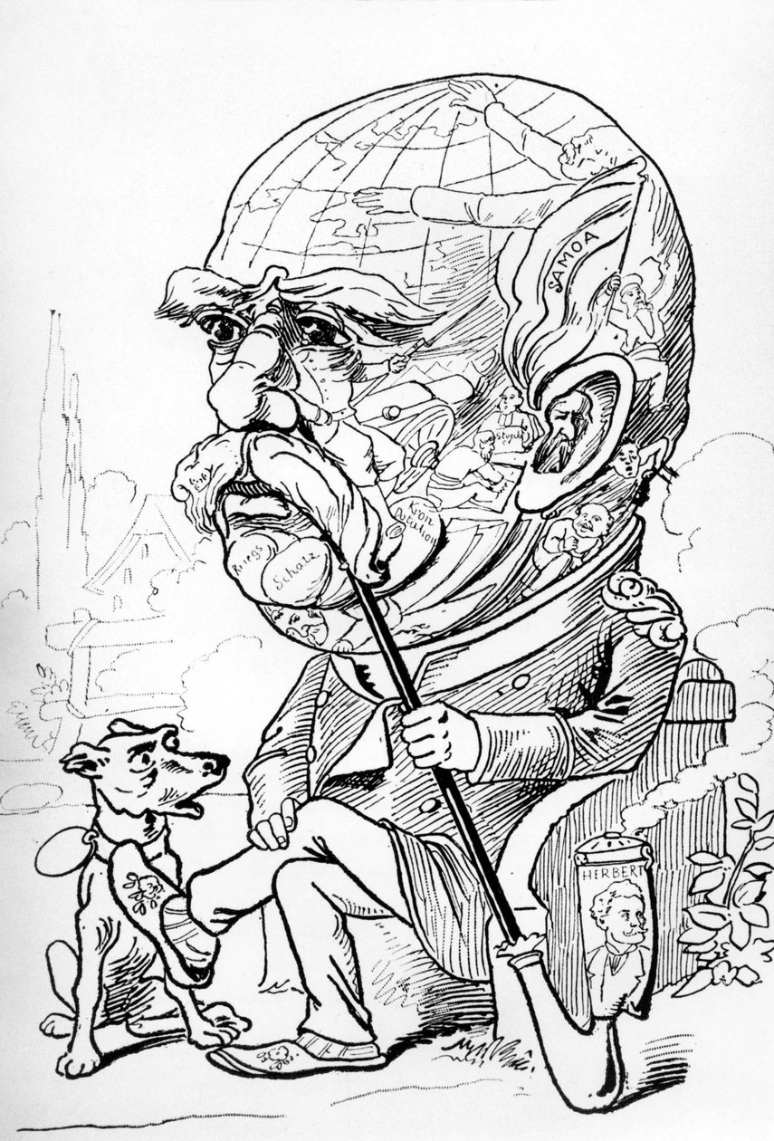 Karikatyr av Bismark publicerad i tidningen Nebelspalter 2 mars 1889 (gravyr) av Fritz Boscovitz