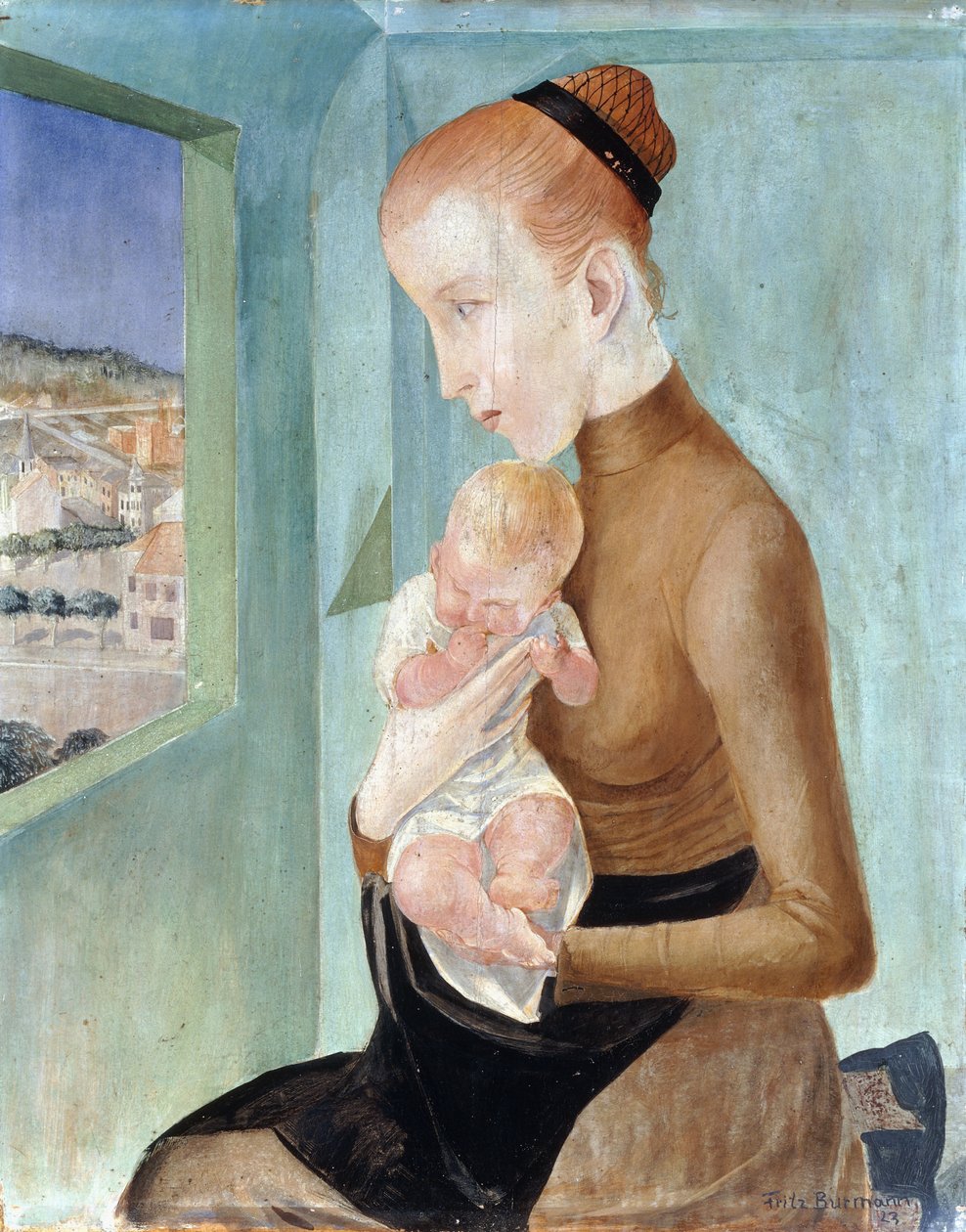 Mamma och barn; mamma och barn av Fritz Burmann