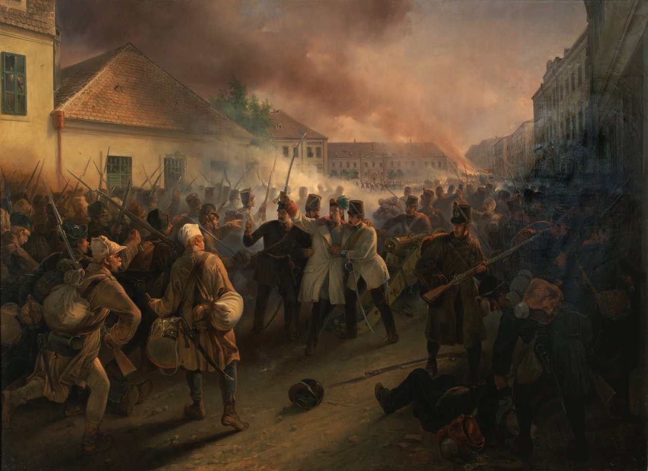 General Heinrich Hentzy von Arthurms heroiska död av Fritz L