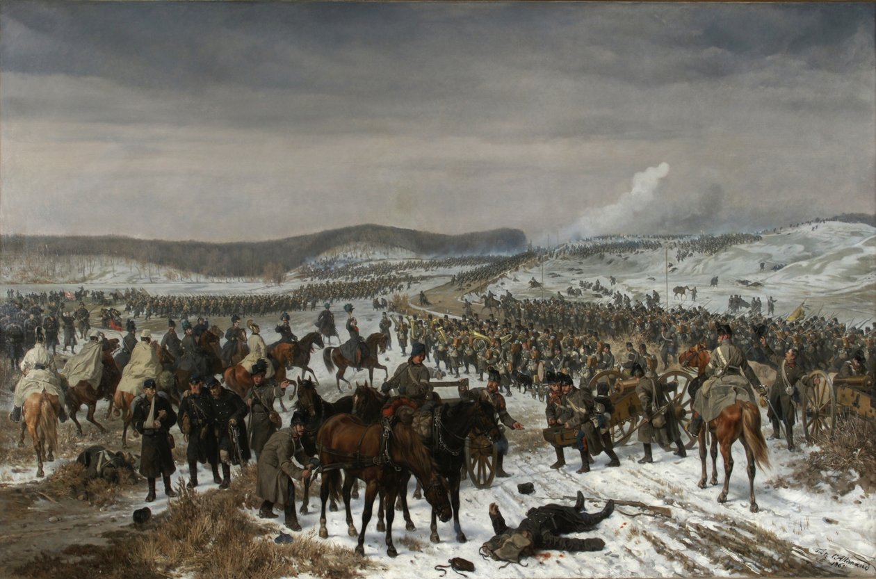 Slaget vid Oeversee den 6 februari 1864 av Fritz L