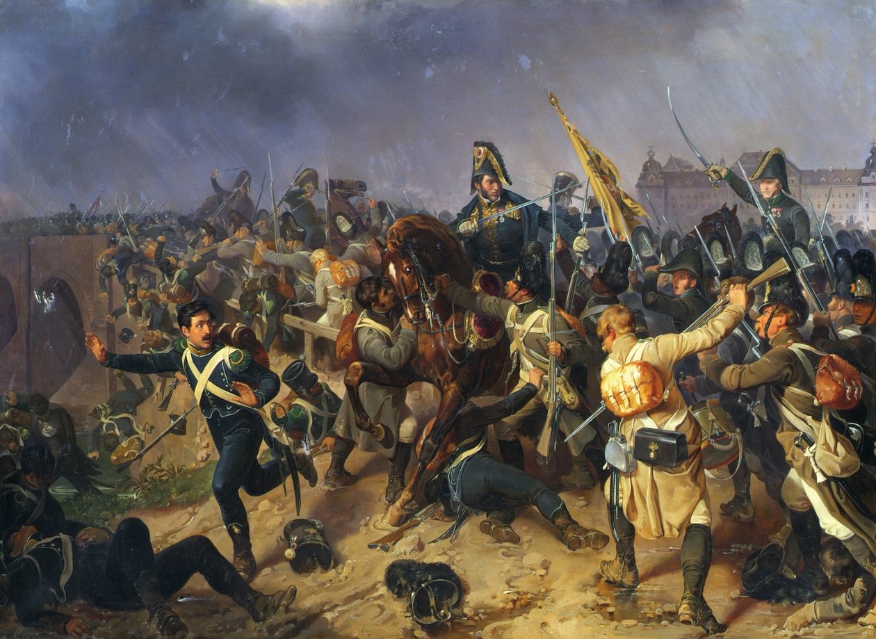 Avsnitt från mötet nära Znaim 1809 av Fritz L