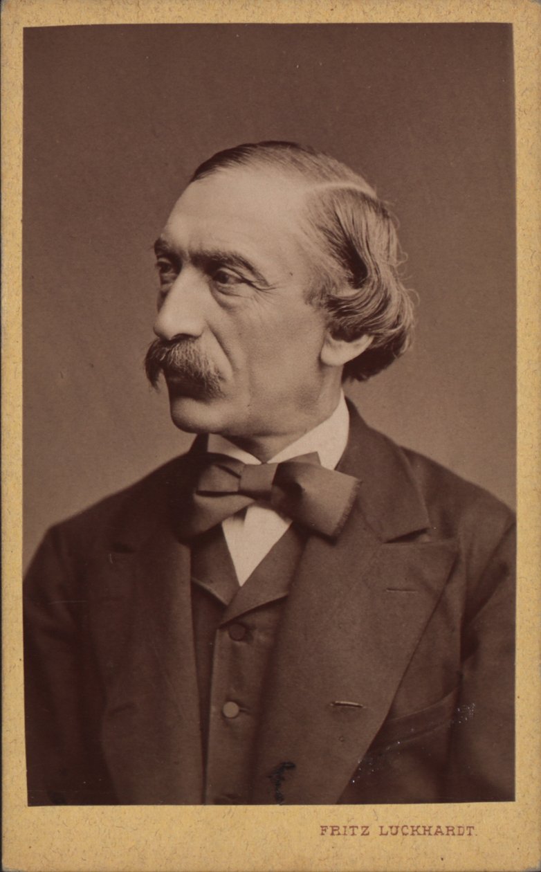 Porträtt av kompositören Carl Evers 1819-1875, före 1875. av Fritz Luckhardt
